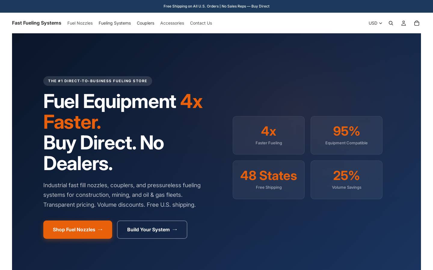 fastfuelingsystems.com homepage screenshot