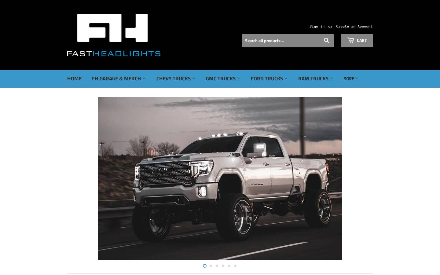 fastheadlights.com homepage screenshot