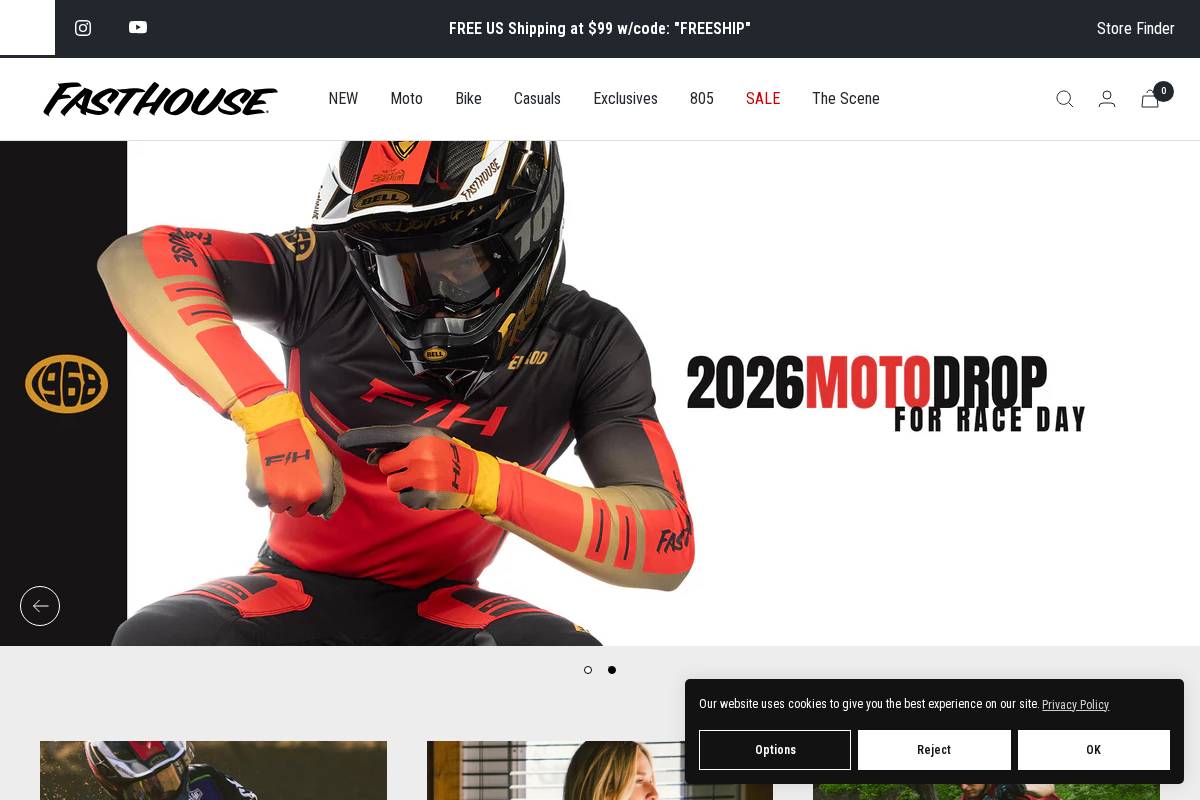 fasthouse.com homepage screenshot
