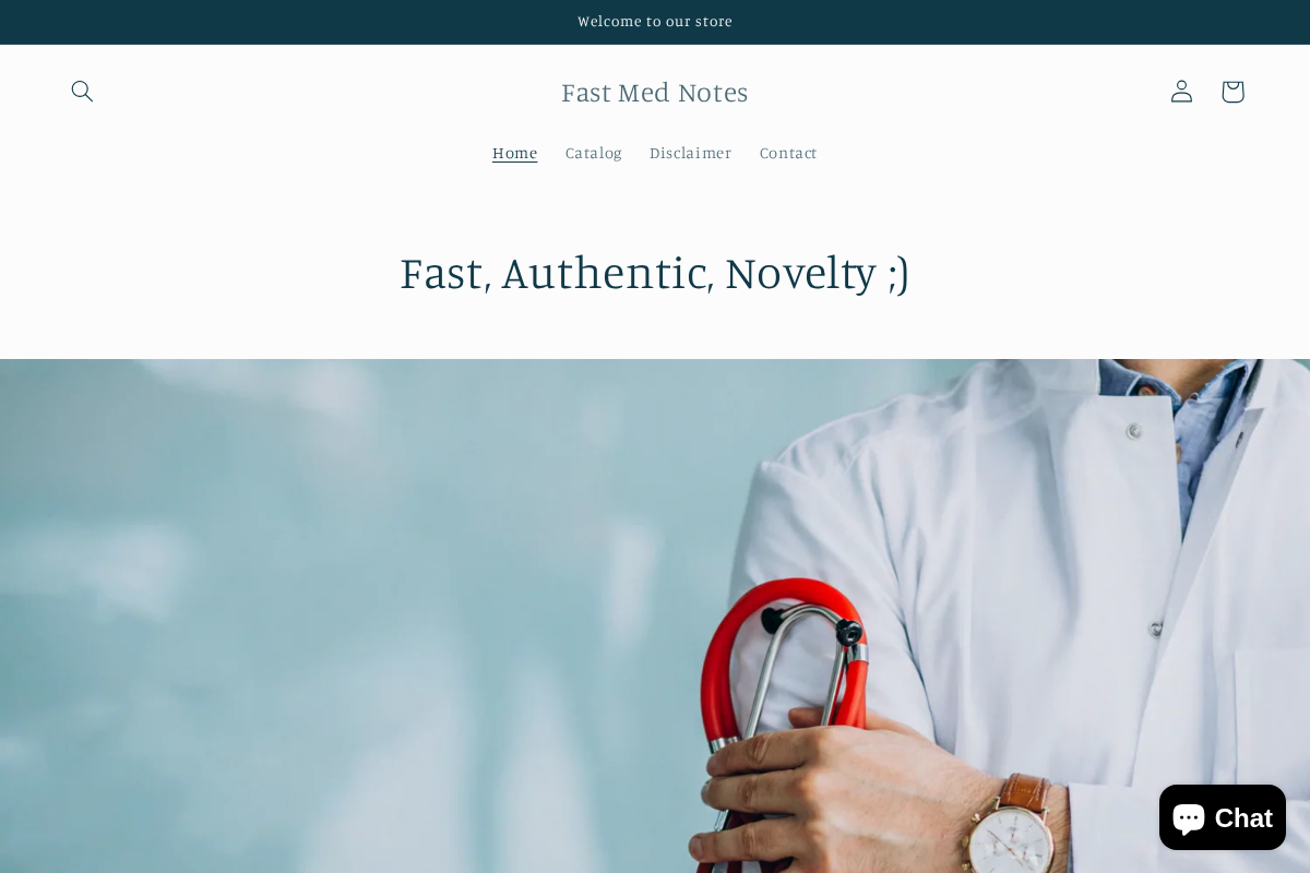 fastmednotes.co.uk homepage screenshot