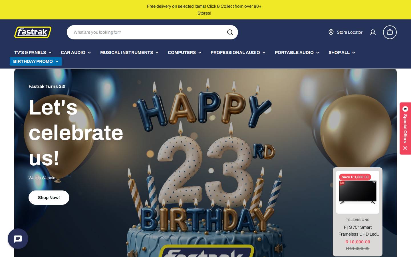fastrak.co.za homepage screenshot