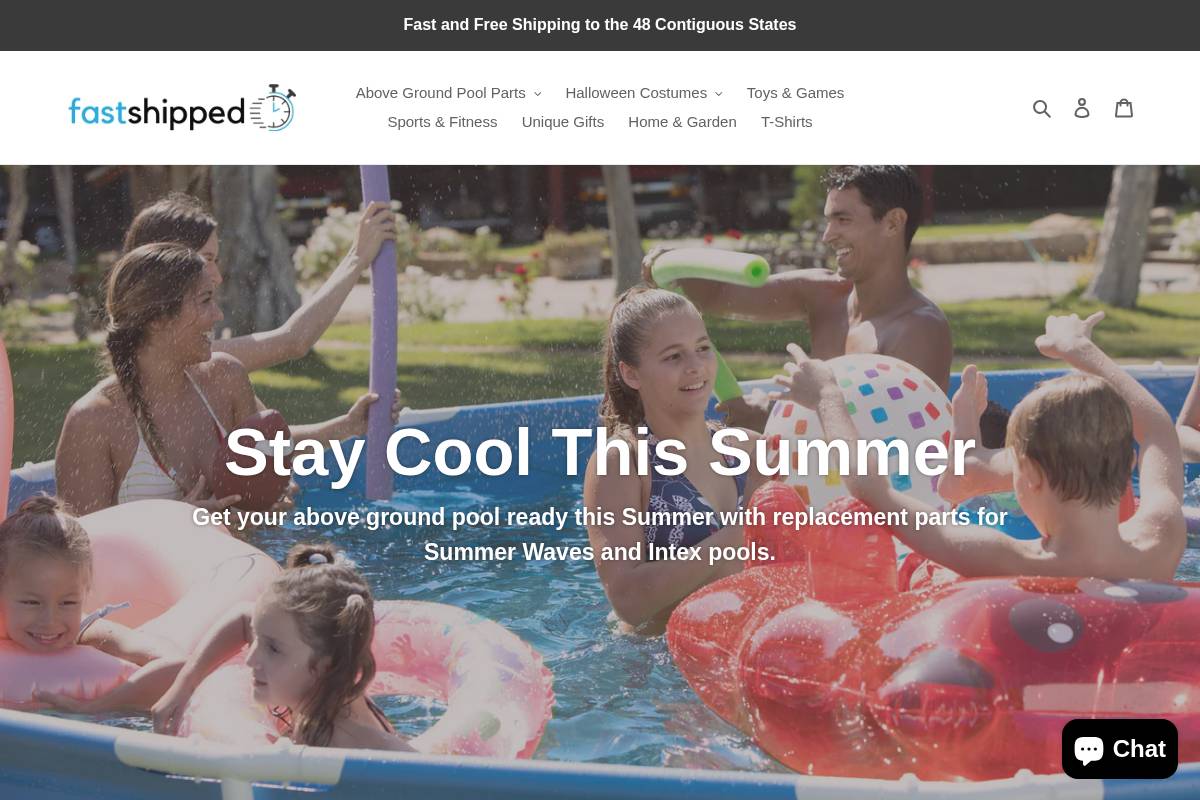 fastshipped.com homepage screenshot