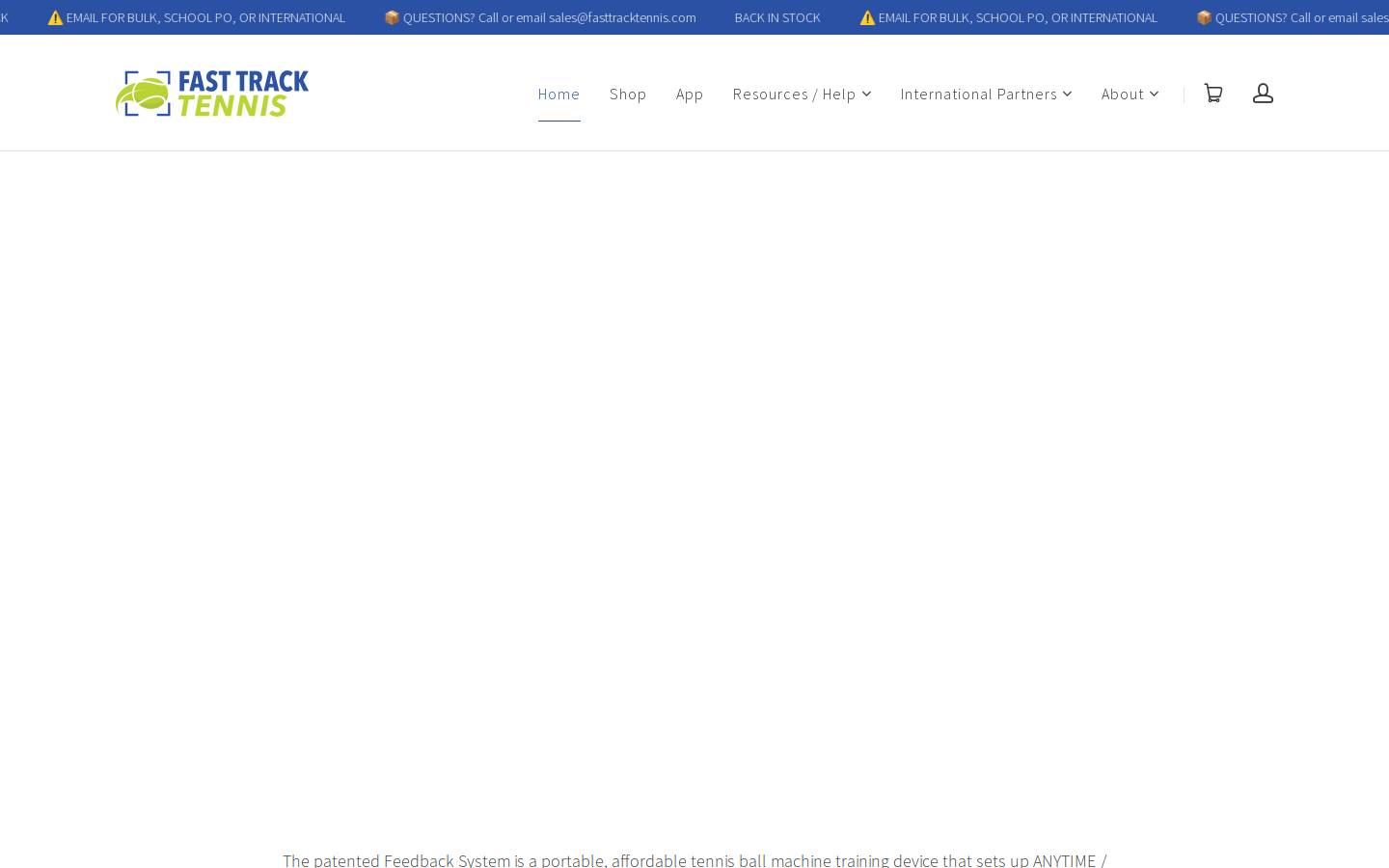 fasttracktennis.com homepage screenshot