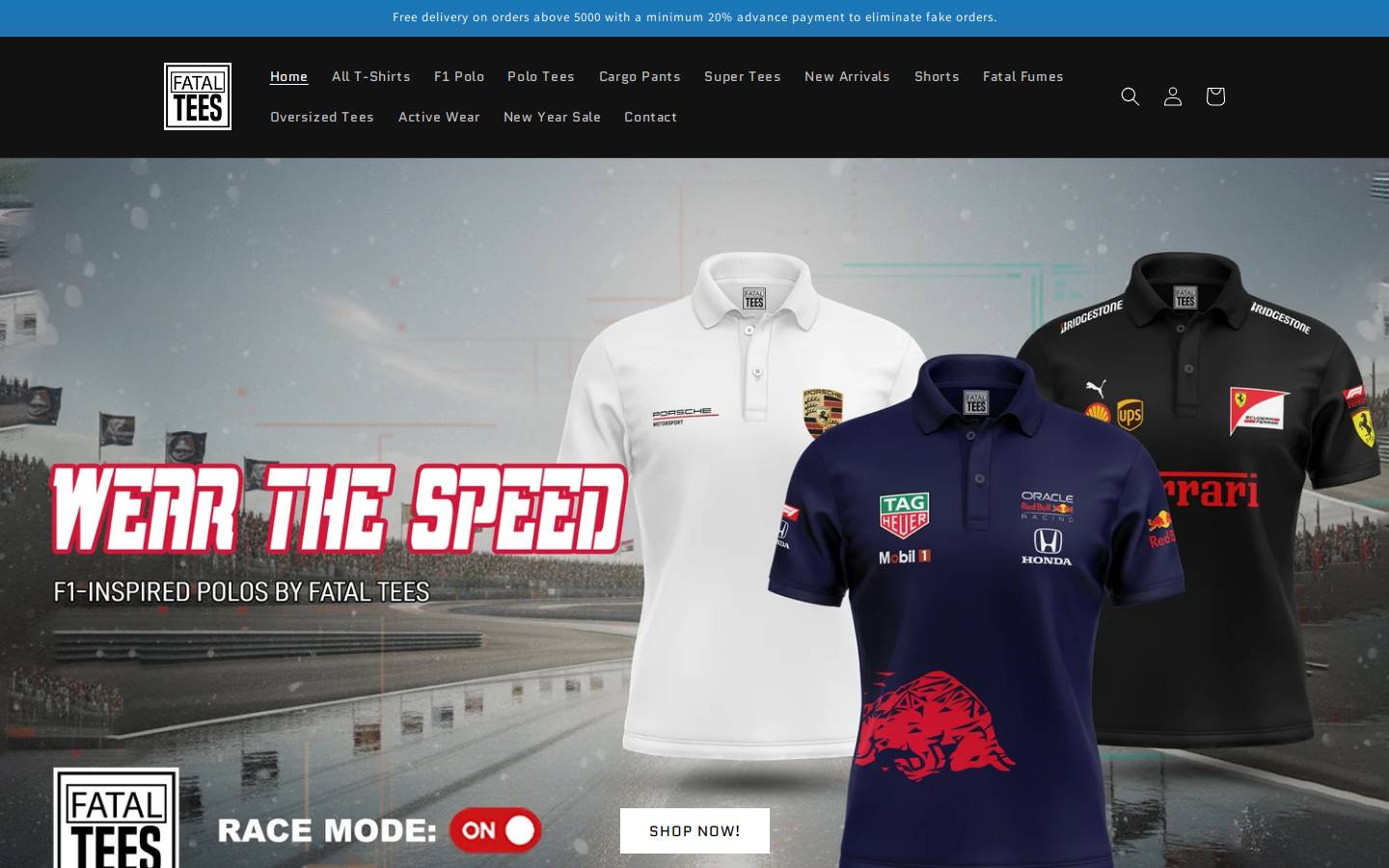 fataltees.com homepage screenshot