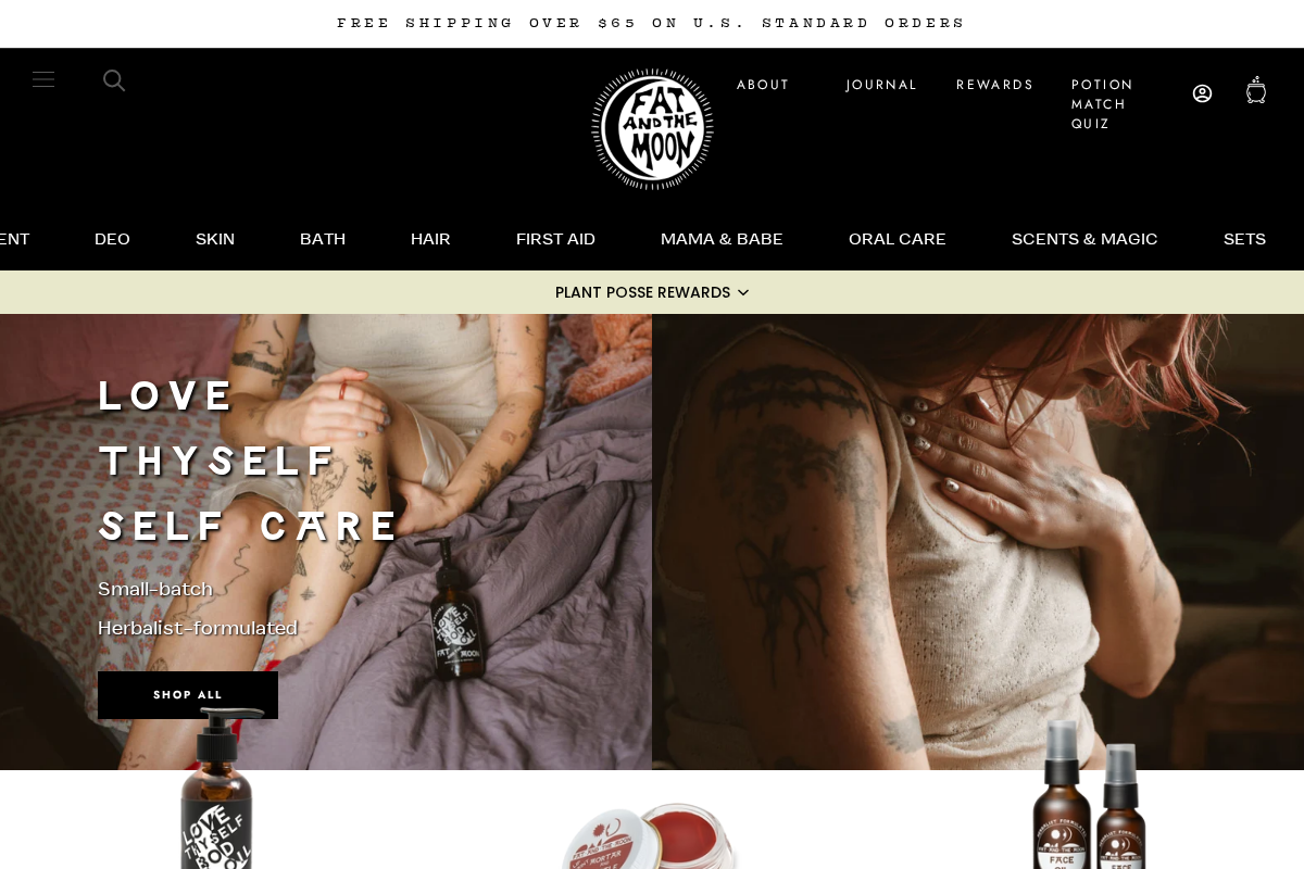 Fat and the Moon homepage screenshot