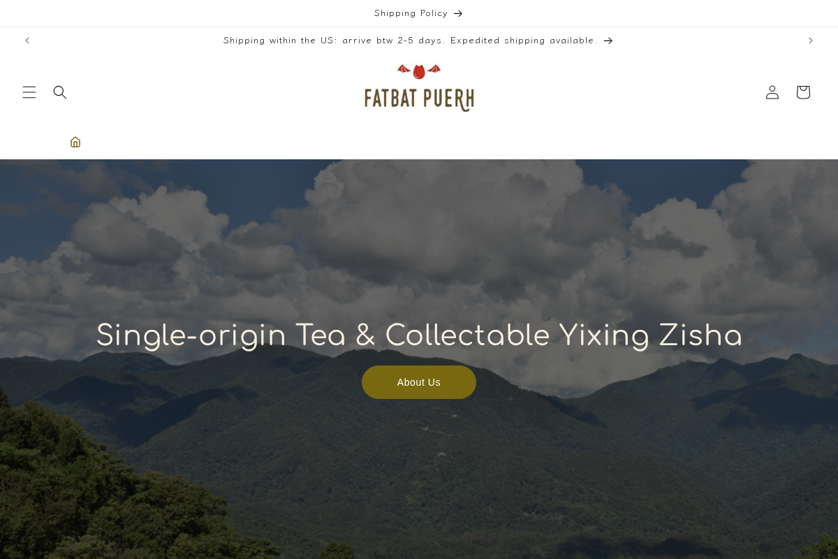 fatbatpuerh.com homepage screenshot