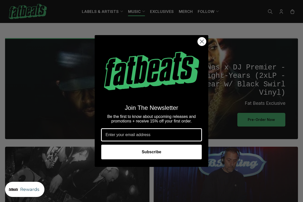 Fat Beats homepage screenshot