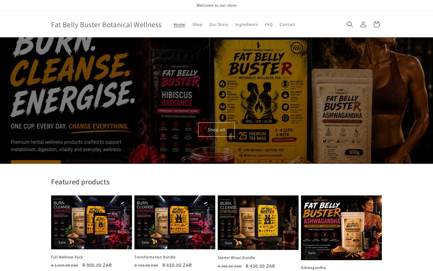 fatbellybuster.com homepage screenshot