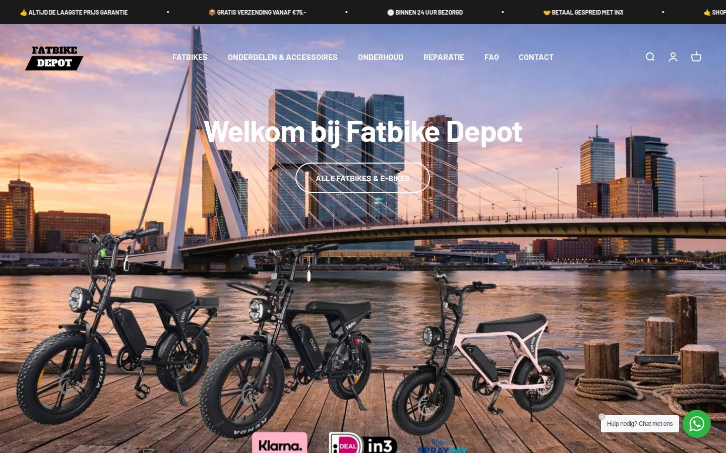 Fatbike Depot homepage screenshot