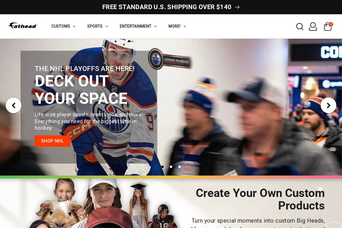 Fathead homepage screenshot