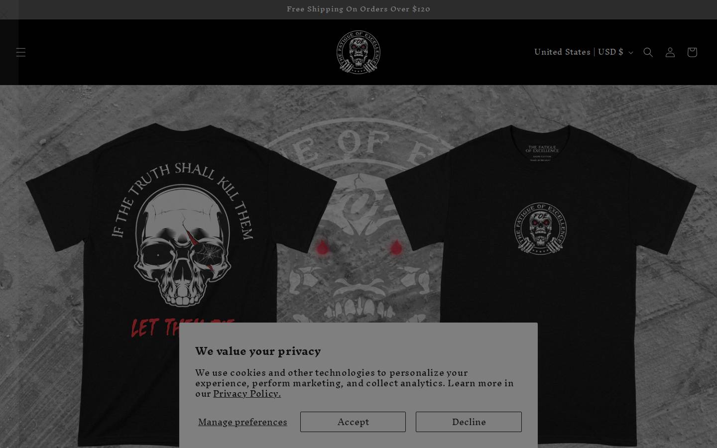 fatigueofexcellence.com homepage screenshot