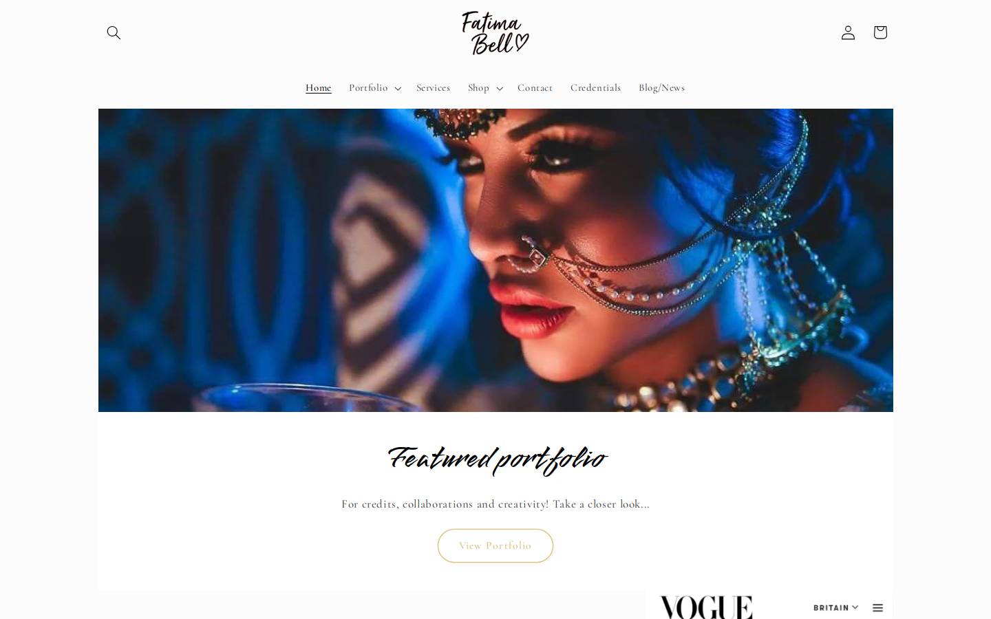 fatimabell.com homepage screenshot