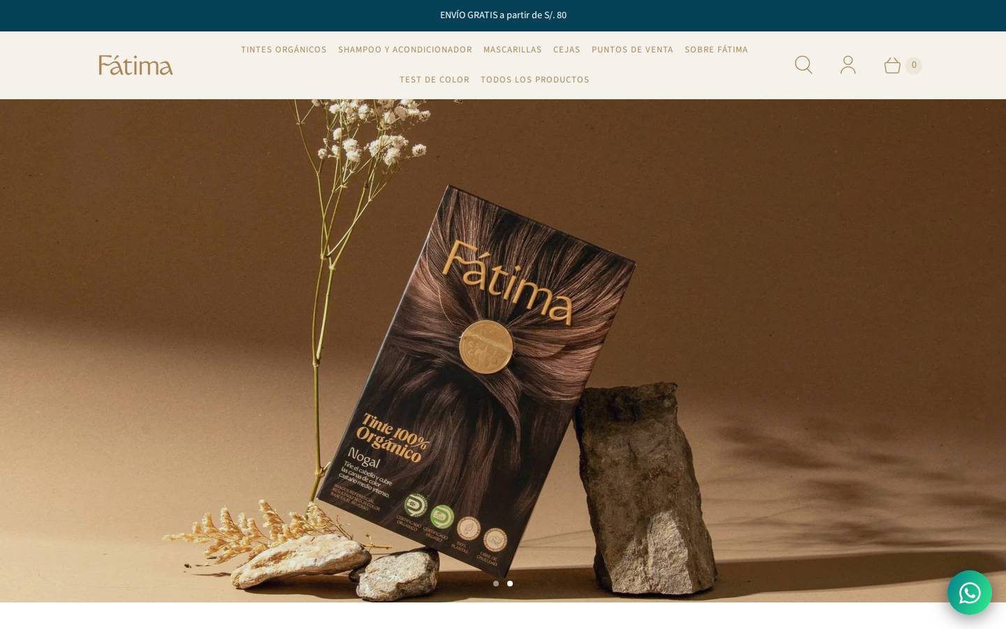 fatimaperu.com homepage screenshot