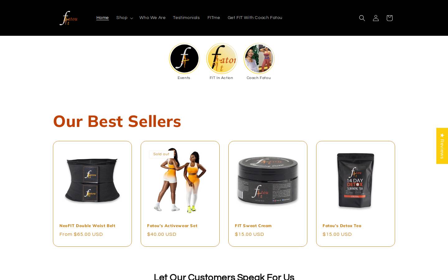 fatoufit.com homepage screenshot