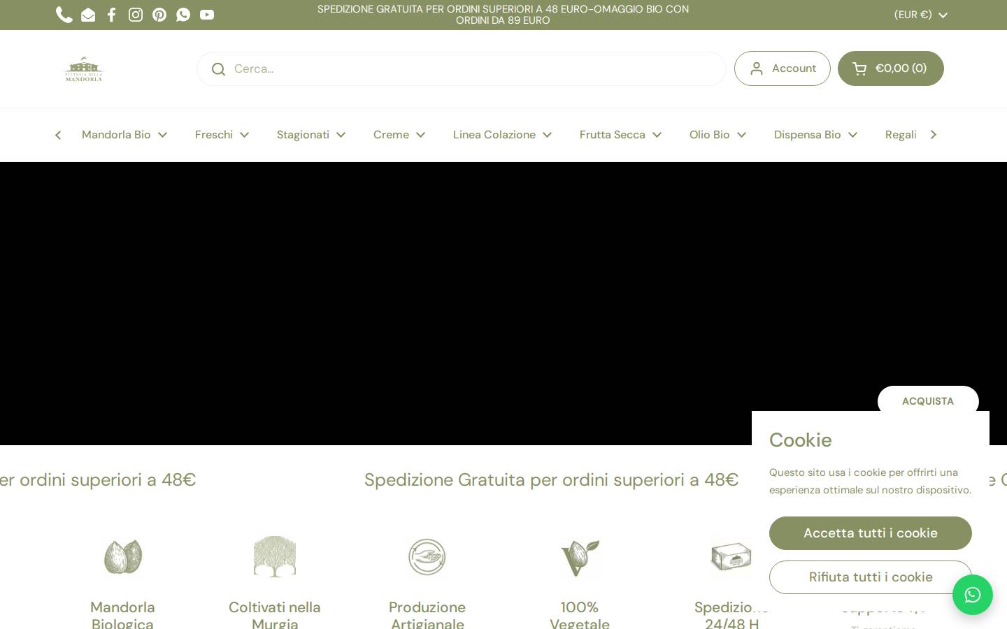 Fattoriadellamandorla homepage screenshot
