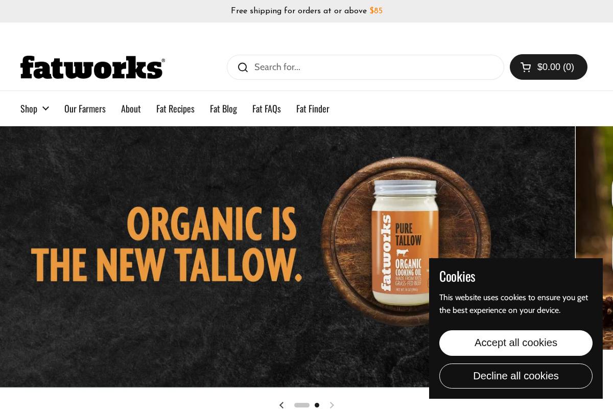 Fatworks homepage screenshot