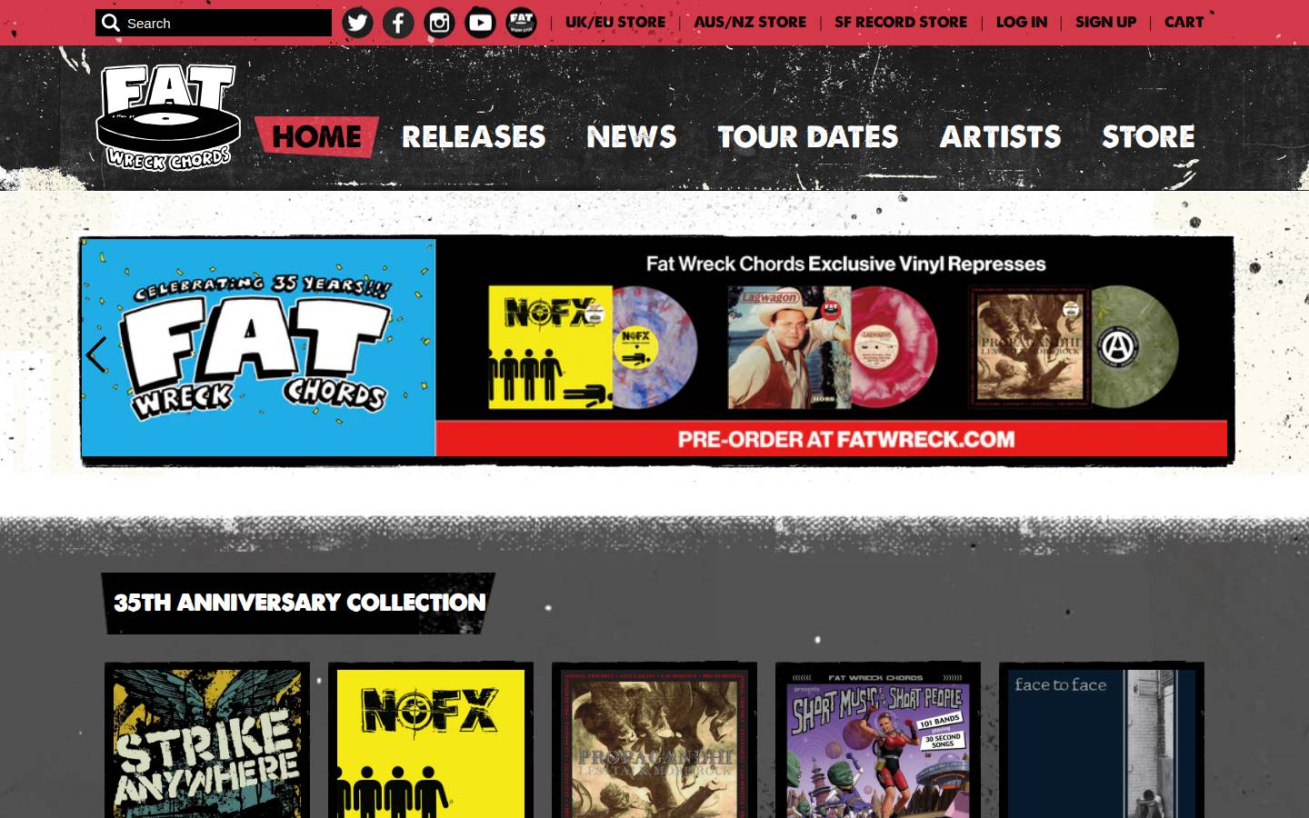 fatwreck.com homepage screenshot