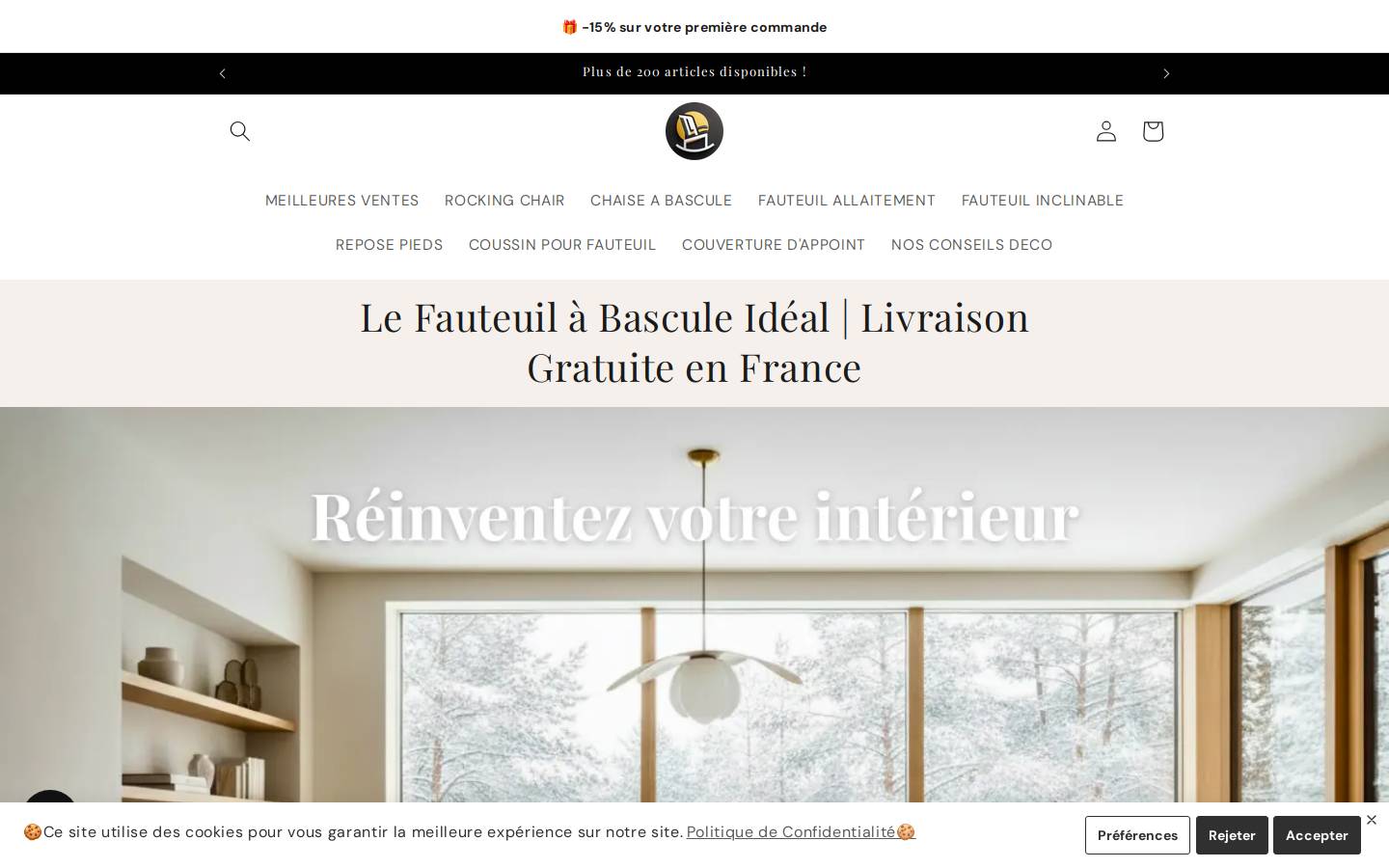 fauteuils-a-bascule.com homepage screenshot