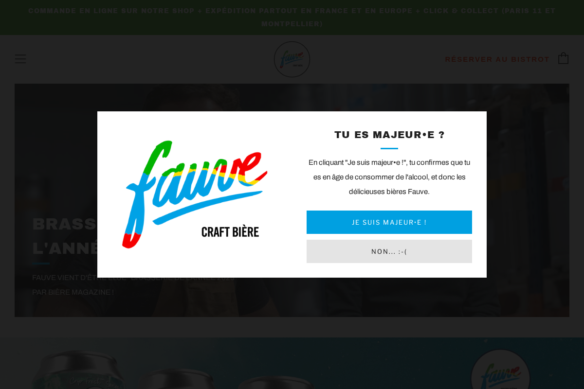 Fauve Craft Bière homepage screenshot