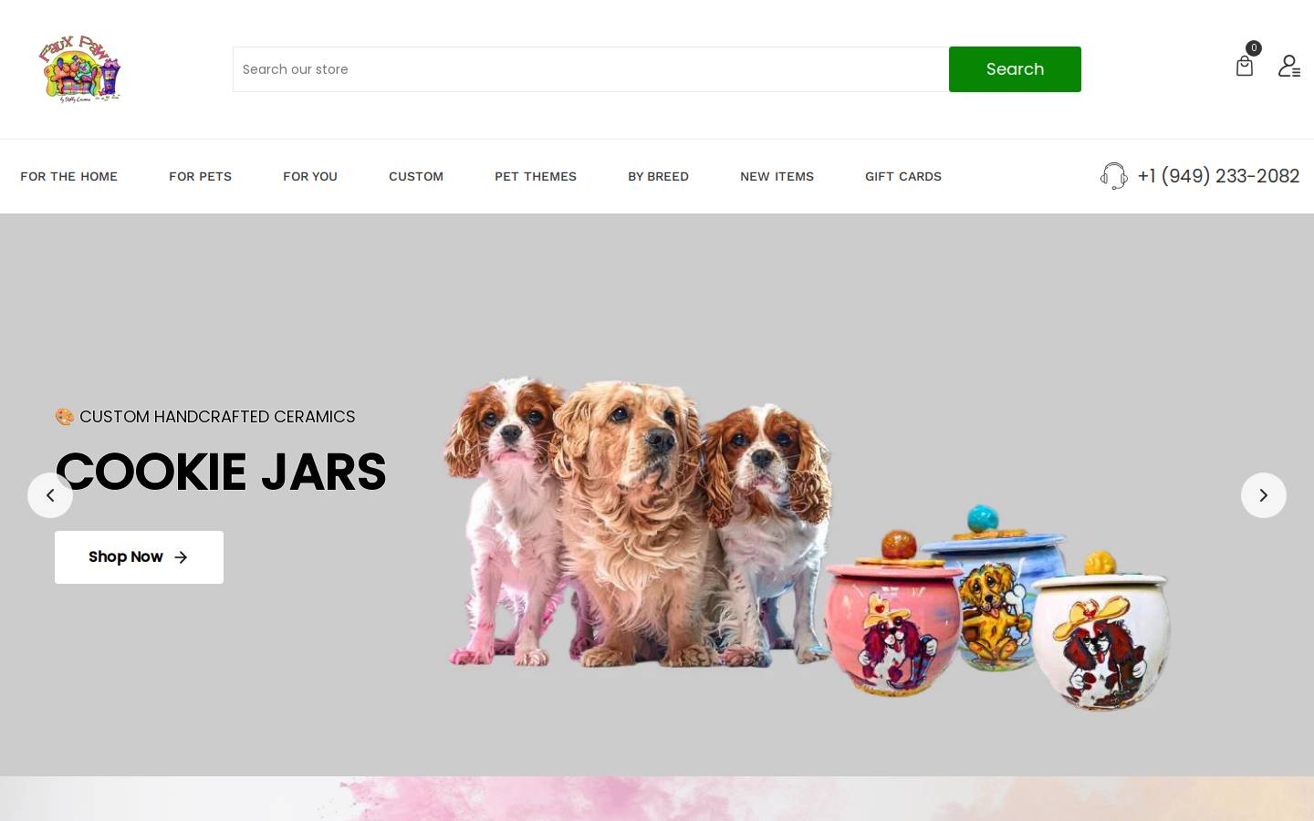 fauxpaw.com homepage screenshot