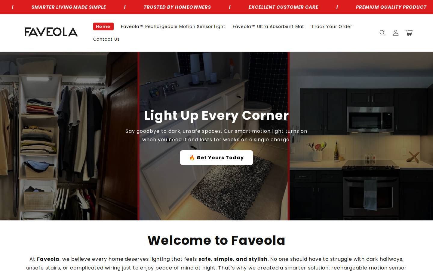 faveola.com homepage screenshot