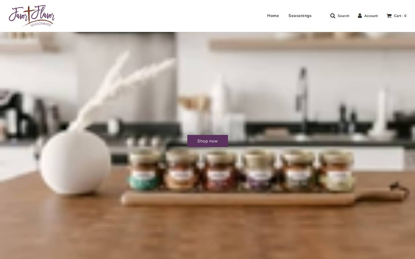 favorandflavorseasonings.com homepage screenshot