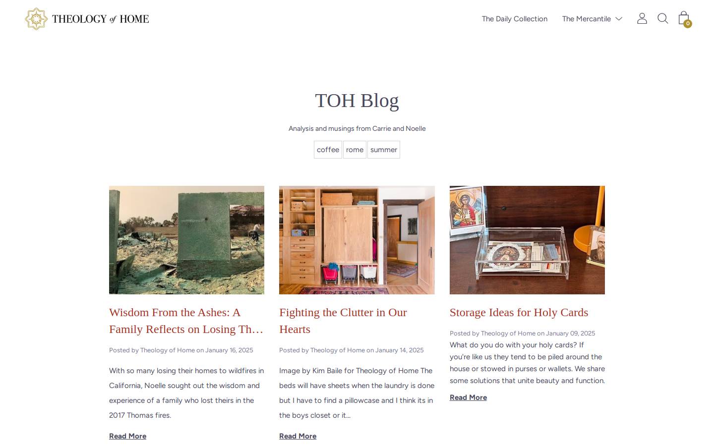 favoritecatholicthings.com homepage screenshot