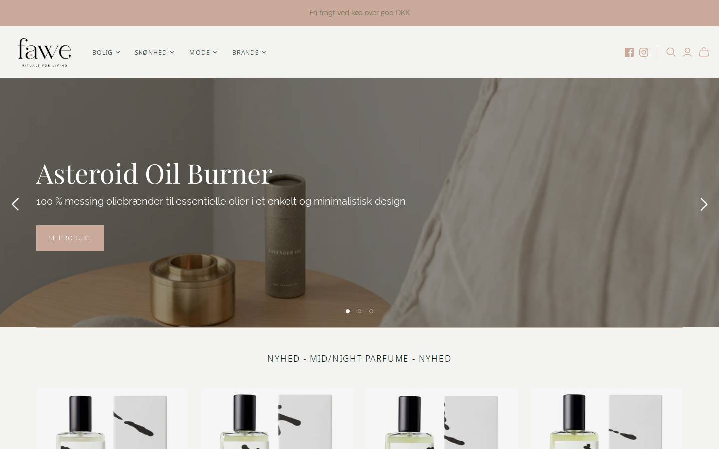 Fawe homepage screenshot