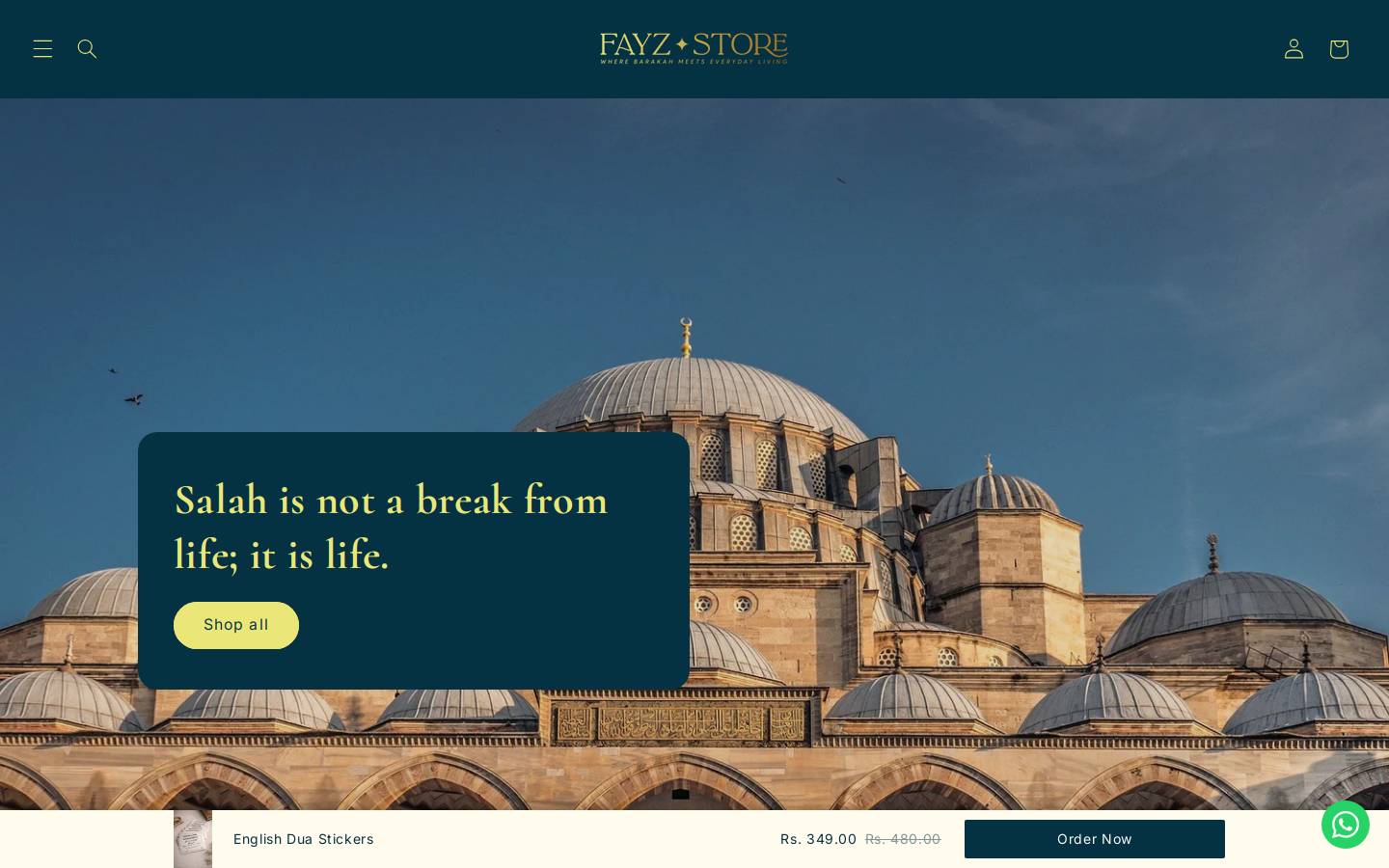 fayzstore.com homepage screenshot