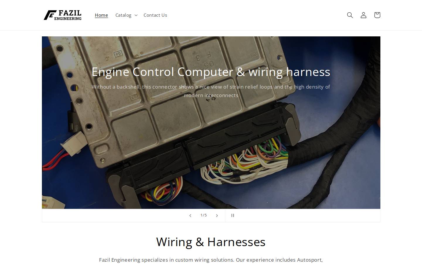 fazilengineering.com homepage screenshot