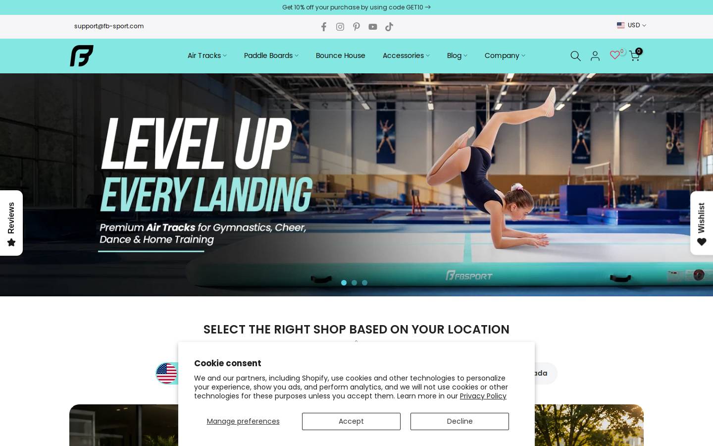 FBsport homepage screenshot