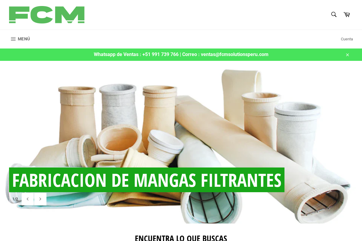 FCM Solutions E.I.R.L. homepage screenshot