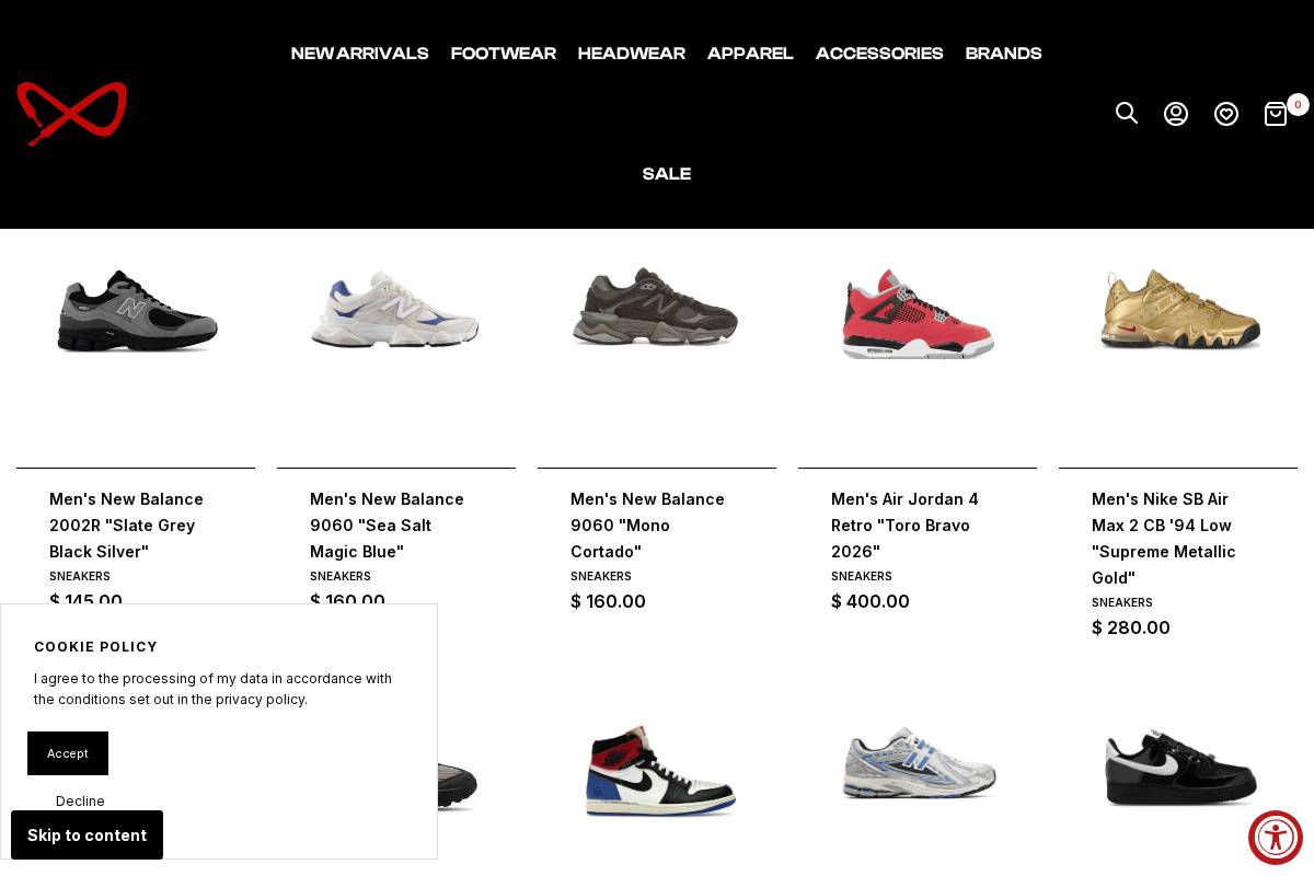 fcssneakers.com homepage screenshot