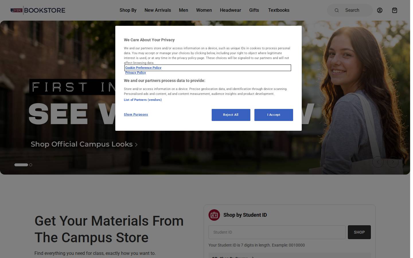fdushop.com homepage screenshot
