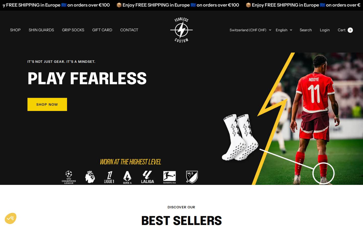 Fearless Custom homepage screenshot