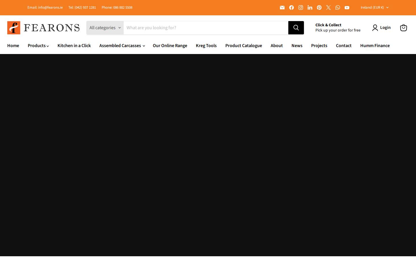 Fearons homepage screenshot