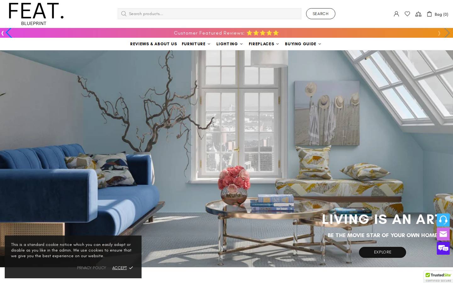 Feat Blueprint homepage screenshot