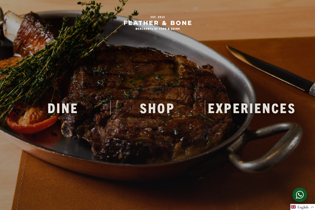 Feather & Bone homepage screenshot