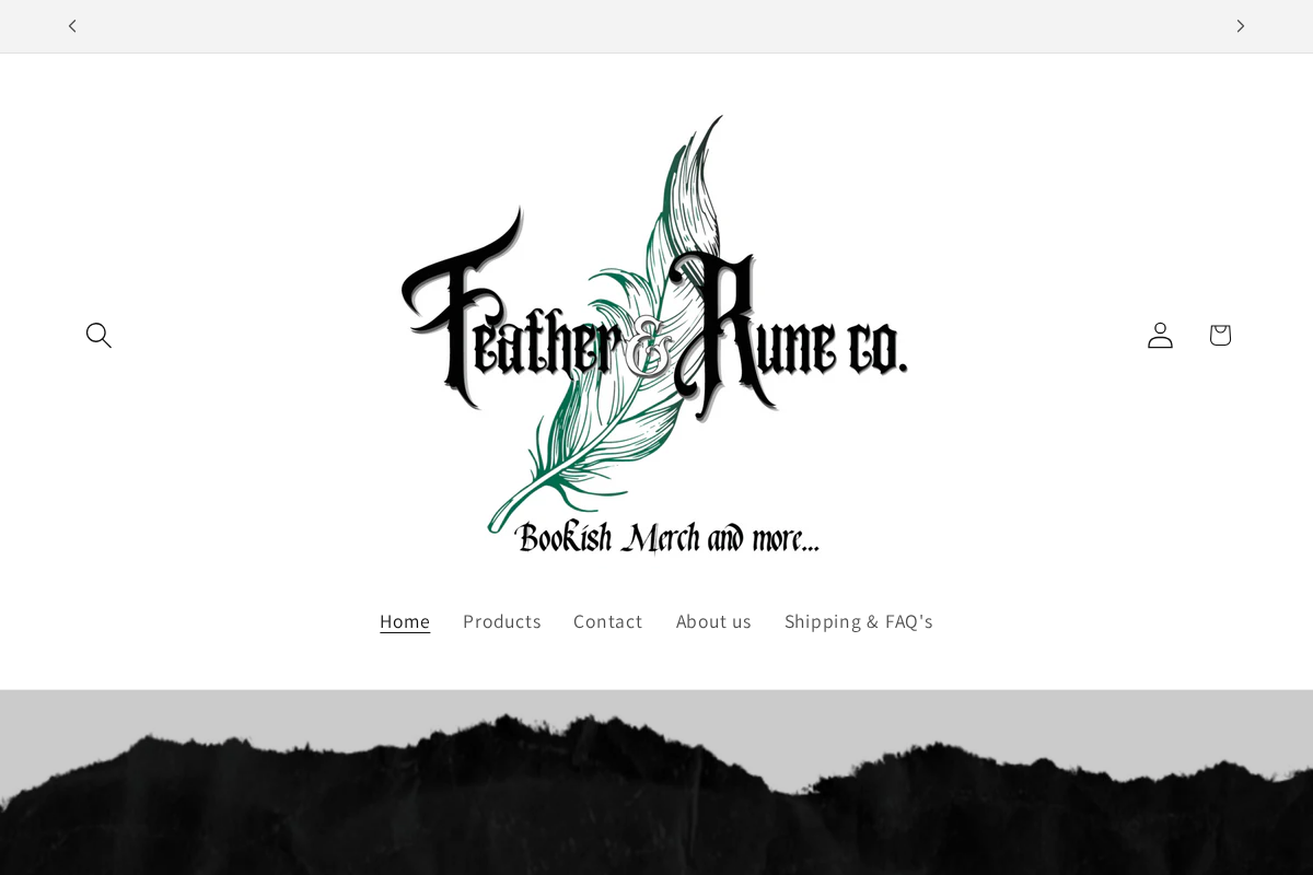Feather & Rune Co. homepage screenshot