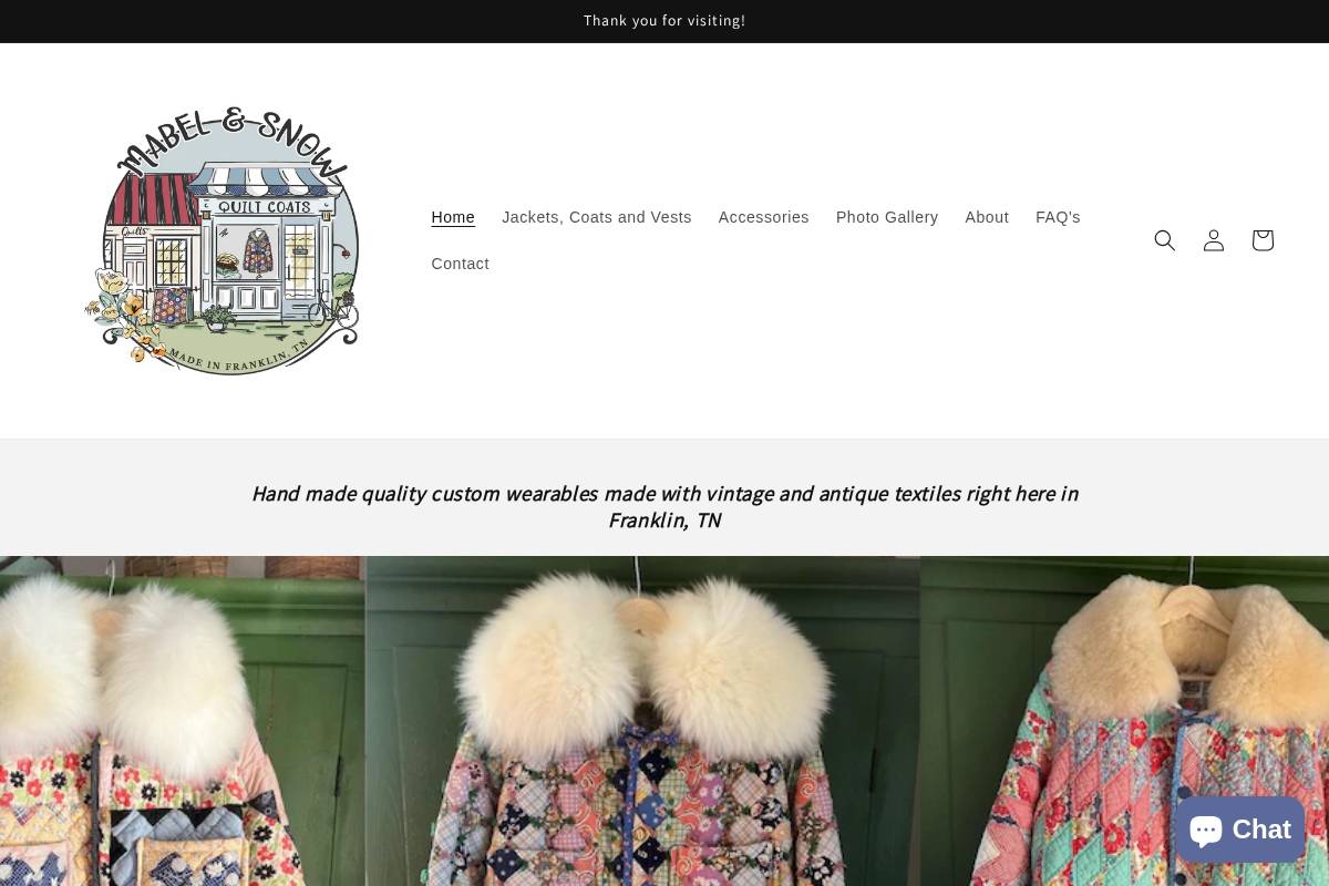 featheredfarmquilts.com homepage screenshot