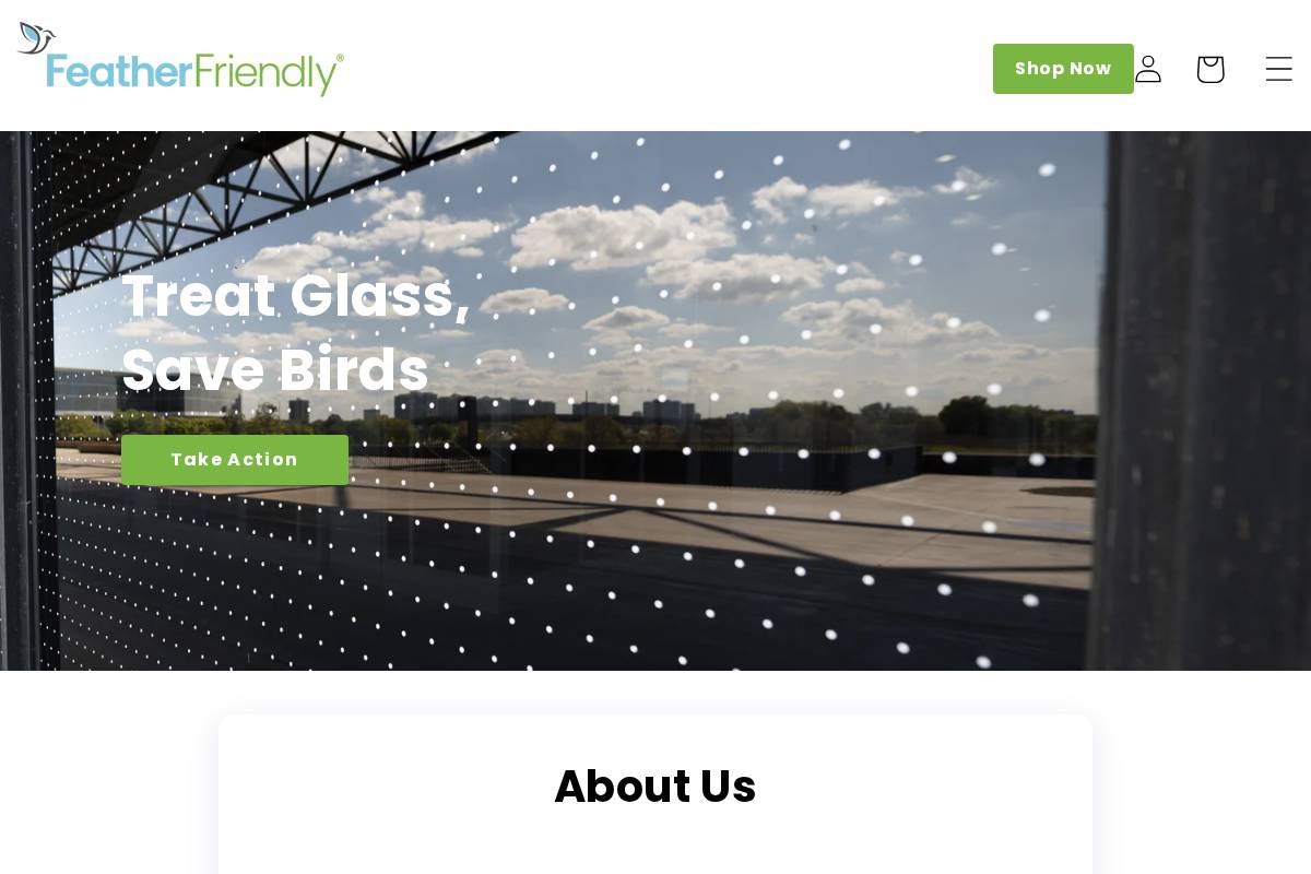 Feather Friendly homepage screenshot