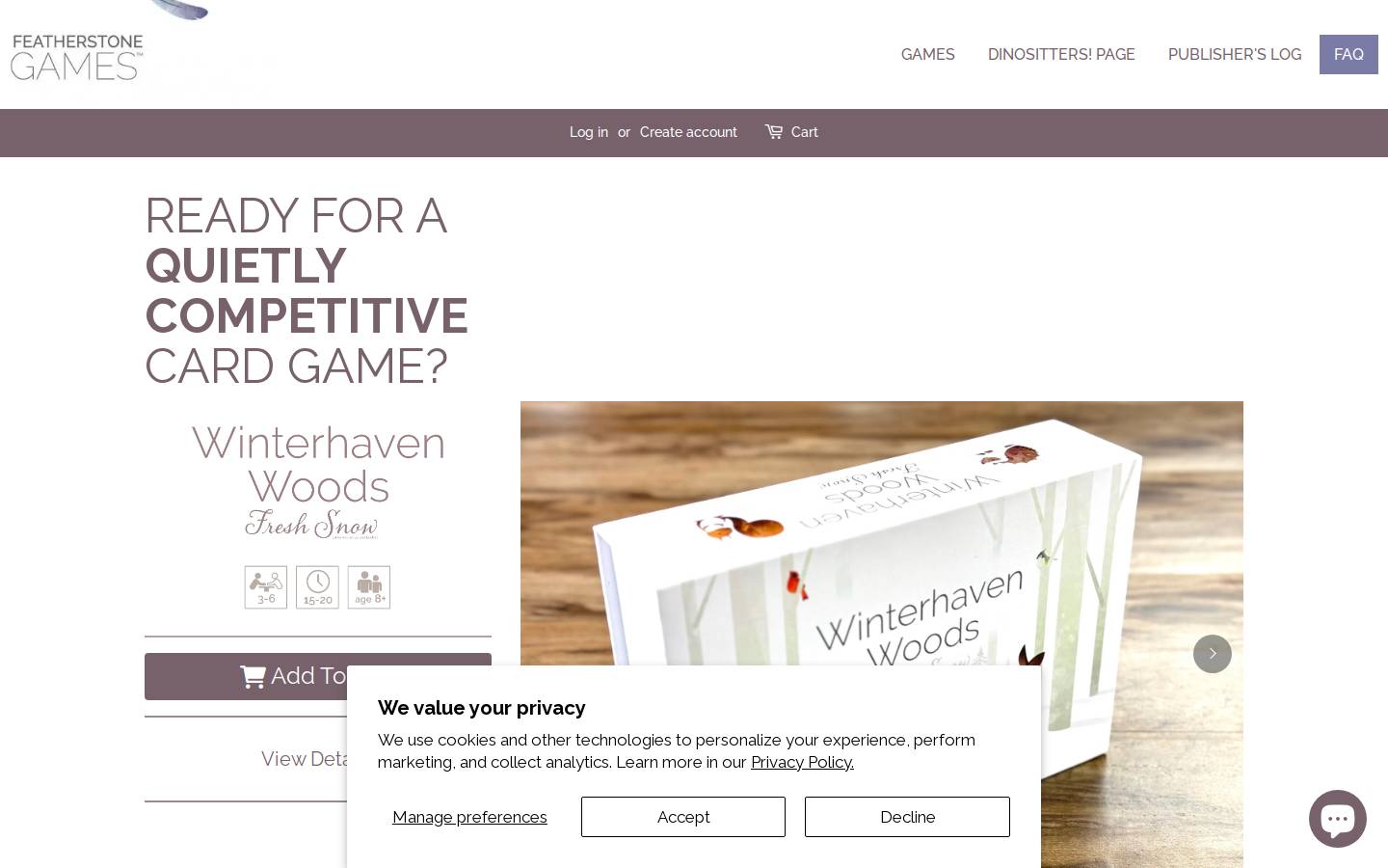 featherstonegames.com homepage screenshot