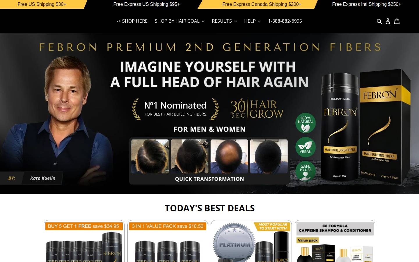 Febron homepage screenshot