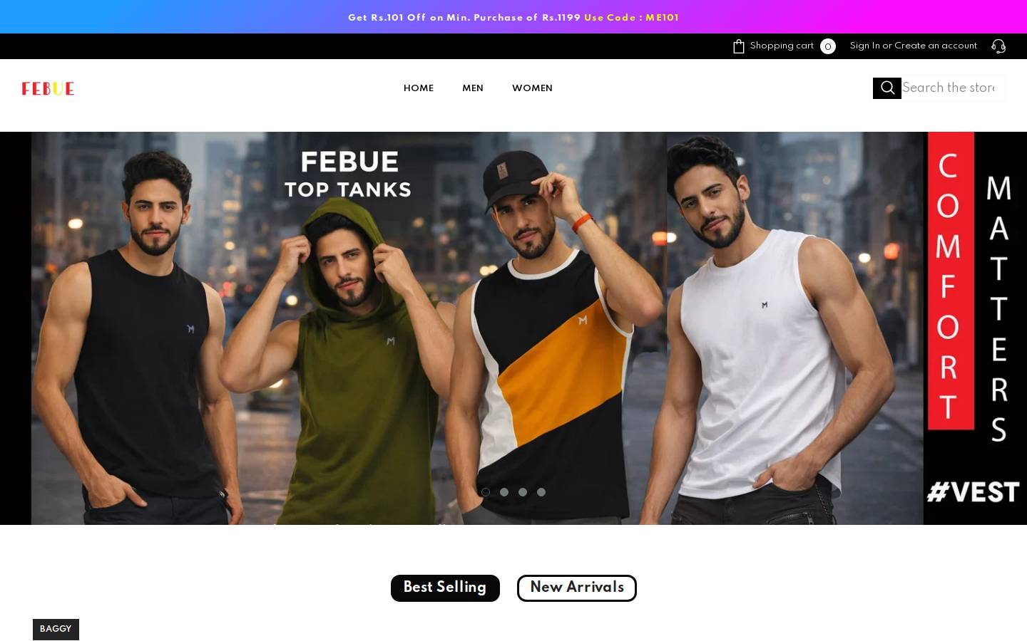febue.com homepage screenshot