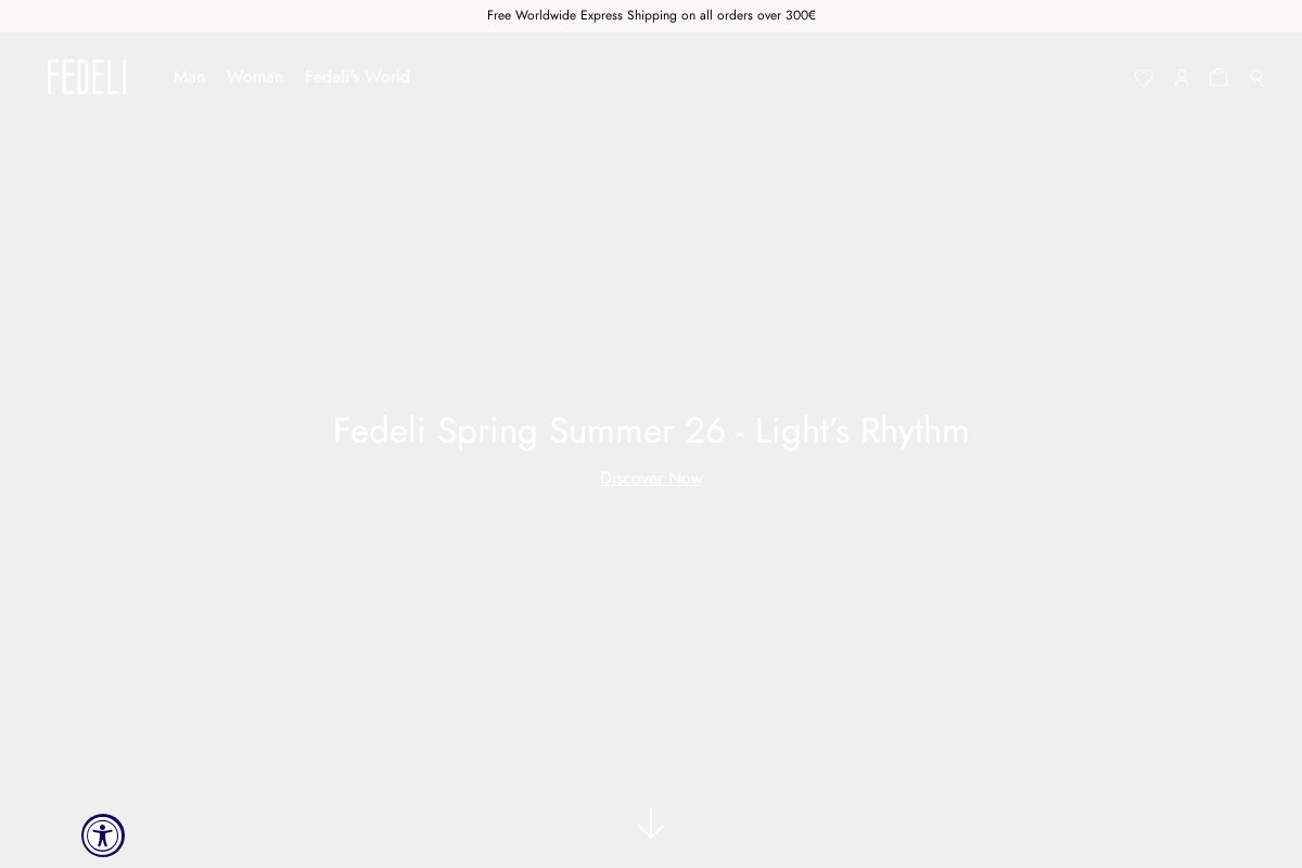 Fedelicashmere homepage screenshot