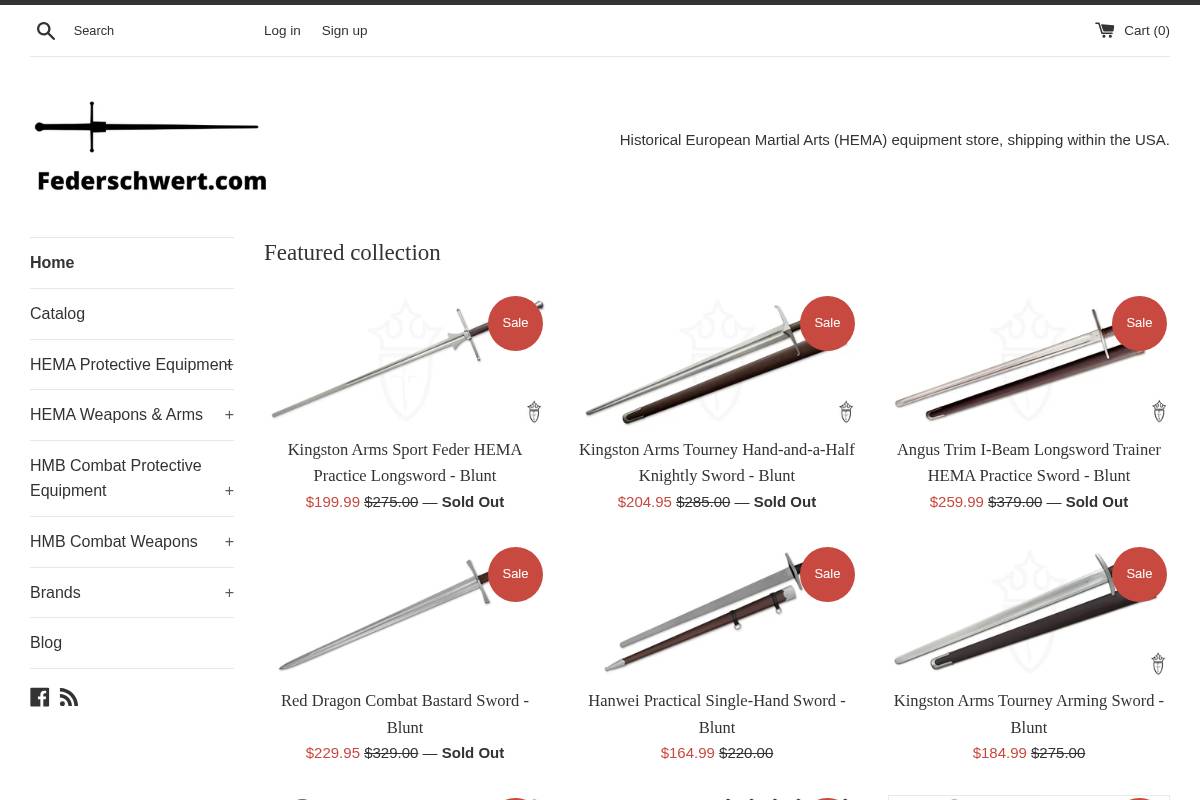 federschwert.com homepage screenshot