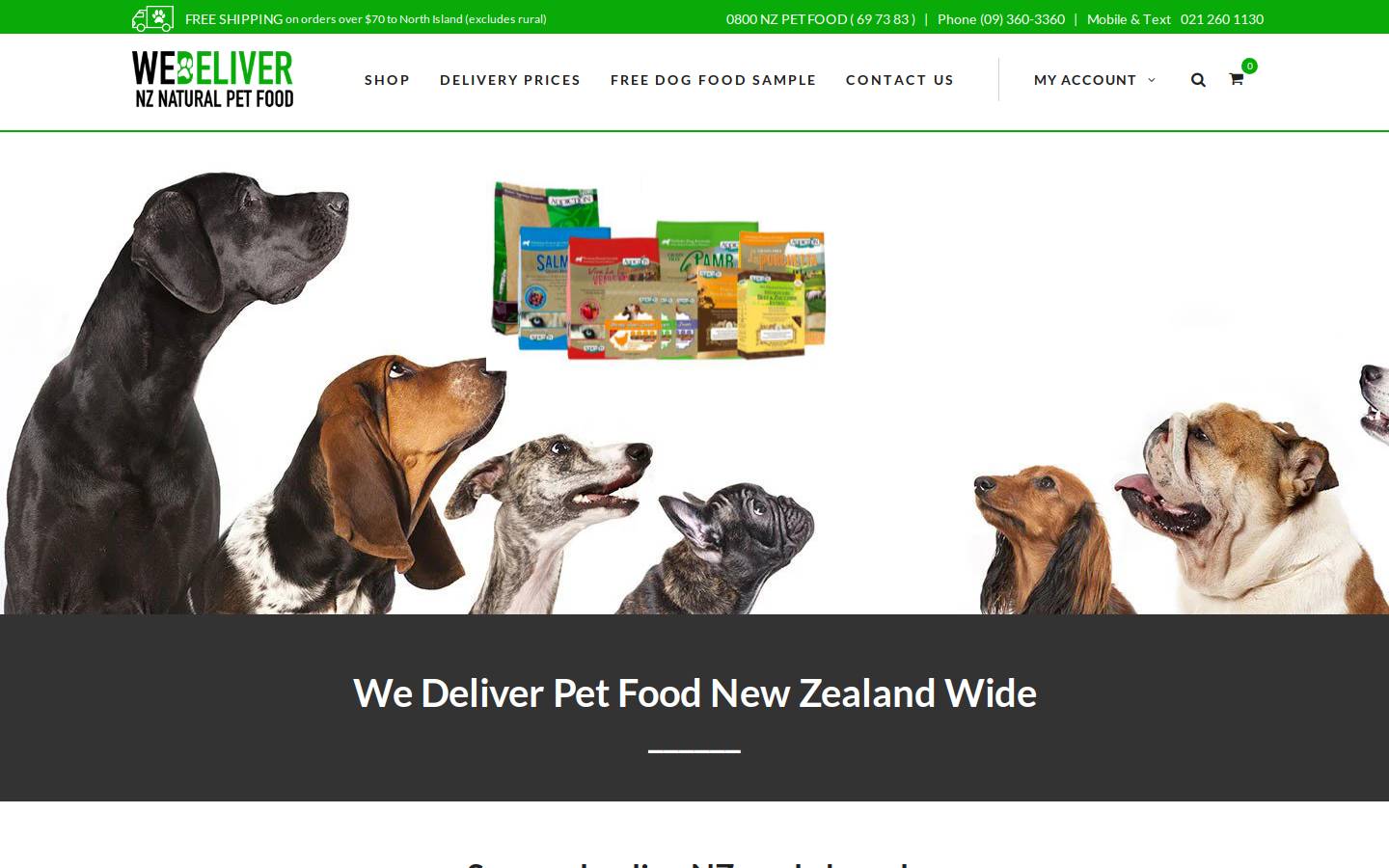 feedme.dog homepage screenshot