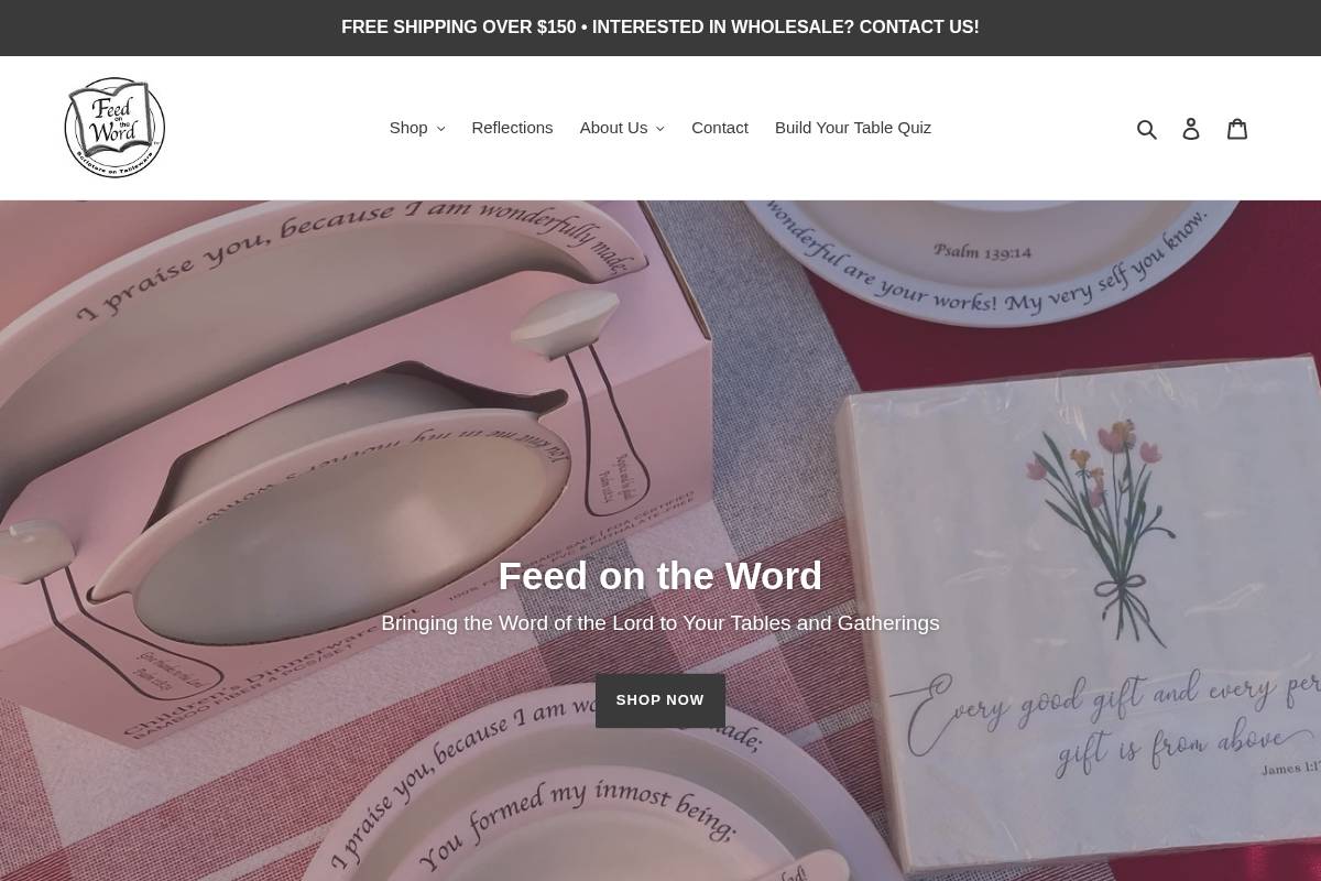 feedontheword.com homepage screenshot