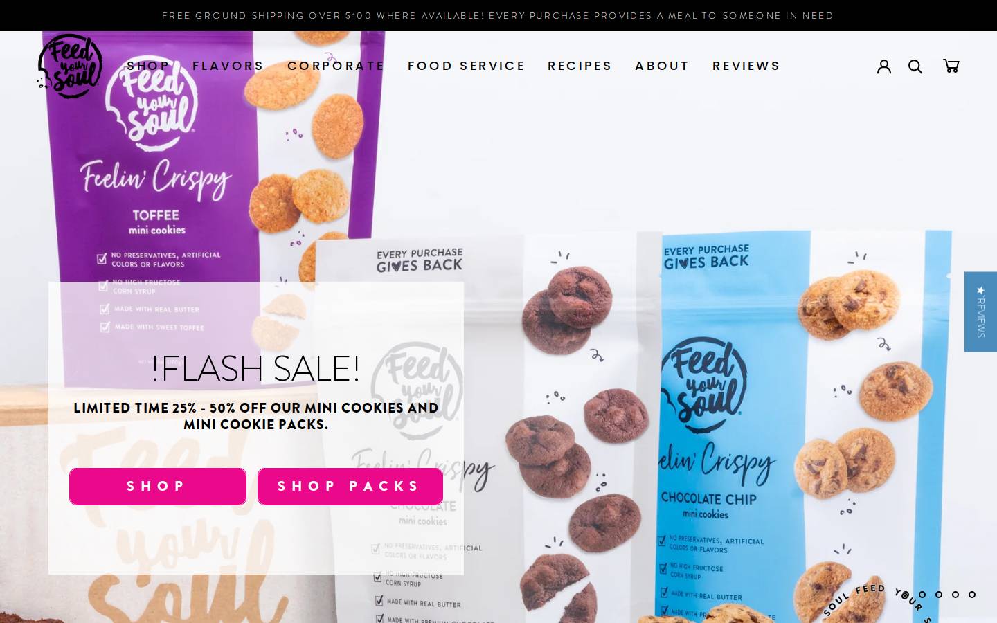 feedyoursoul.com homepage screenshot