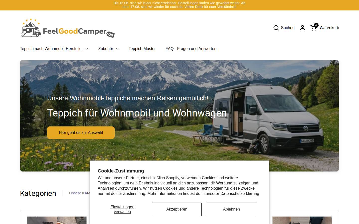 FeelGoodCamper.de homepage screenshot